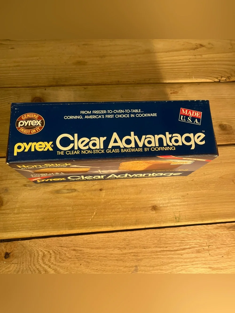 Vtg Pyrex Clear Glass Loaf Pan Non Stick Invisi-clean Coating Sealed In Box NOS